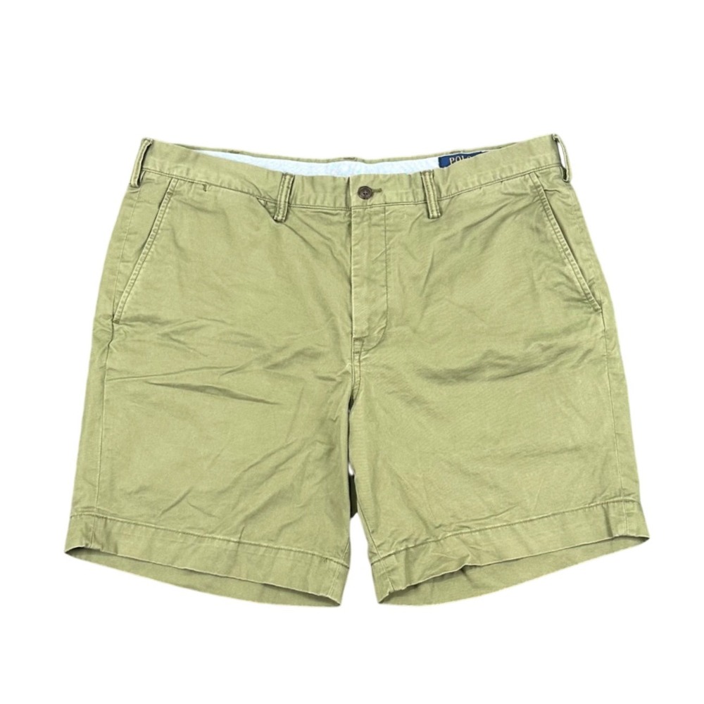Polo Ralph Lauren Chino Shorts Mens 38 Stretch Straight Fit Olive Green 8 Inseam